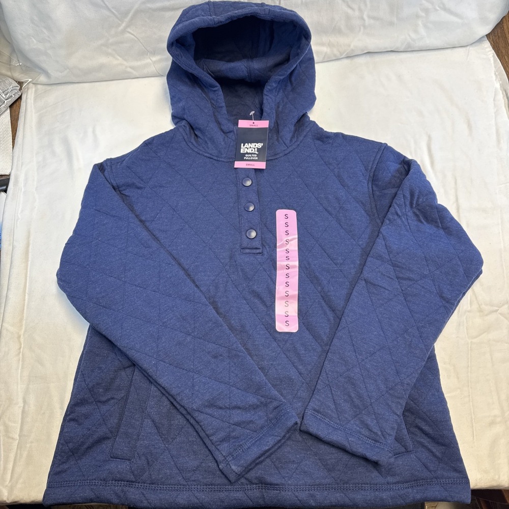 NWT Women's Size S Land's End Quilted Pullover